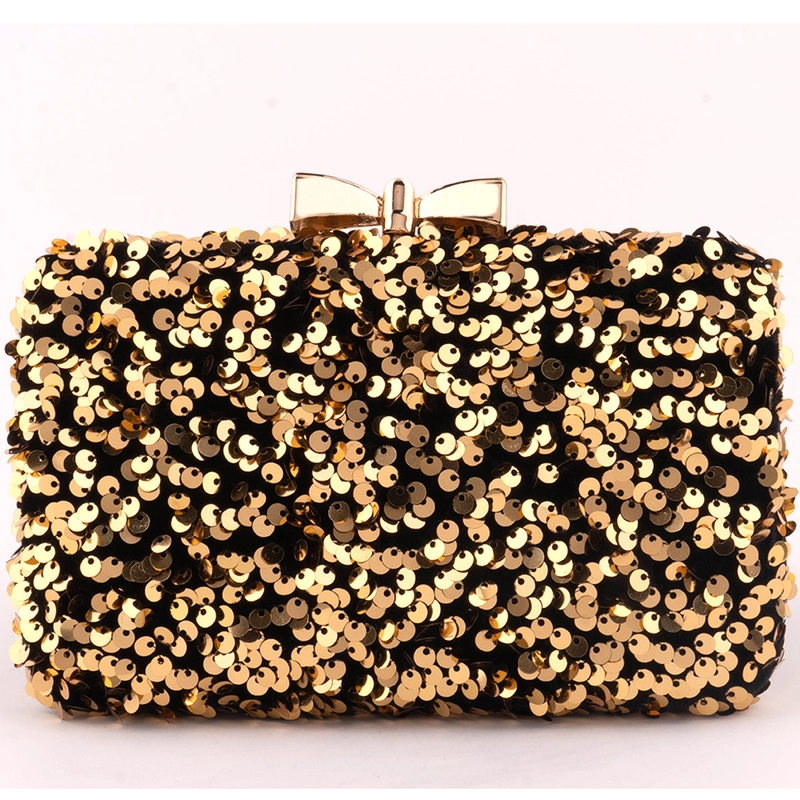 Red Green Black Denim Solid Color Sequins Square Evening Bags-NH10022976
